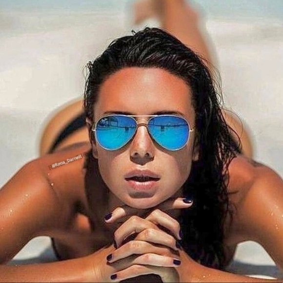 Ray-Ban Aviator RB3025 Blue Mirror New - Picture 12 of 14